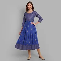 Amanisha Women's Rayon Printed Anarkali Kurti-thumb1