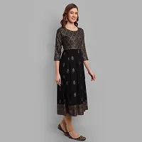 Amanisha Women's Rayon Printed Anarkali Kurti-thumb4