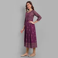 Amanisha Women's Rayon Printed Anarkali Kurti-thumb2