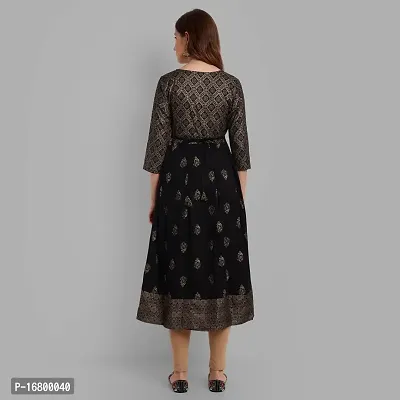 Amanisha Women's Rayon Printed Anarkali Kurti-thumb4