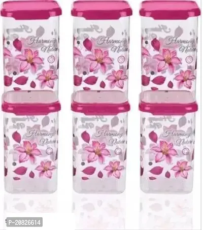 Flower Printed Plastic Grocery Container-thumb0