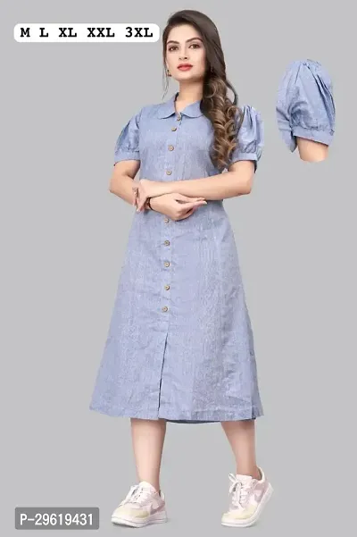 Stylish Cotton Printed Dress For Women