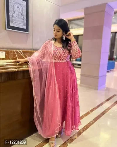 Ethnic gown 2025 with dupatta