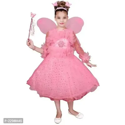 NEEL WORK  HUB Baby Girl's Angel Pari Dress Pink Color 9 Year Dress