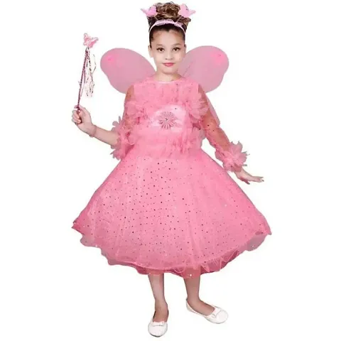 NEEL WORK HUB Baby Girl's Angel Pari Dress Color Year Dress