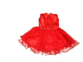 SV Garments Baby Girl Dress for 6-12 Month (Red)-thumb1