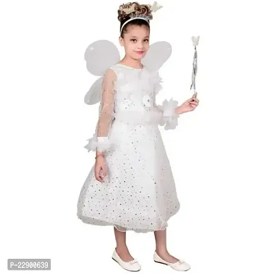 NEEL WORK  HUB Baby Girl's Angel Pari Dress White Color 8 Year Dress-thumb3