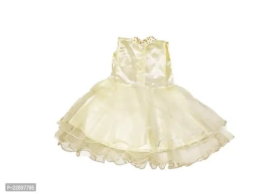 SV Garments Baby Girl Dress for 6-12 Month (Off White)-thumb2