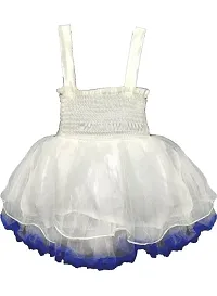 SV Garments Baby Girls Frock Dress with Soft net for 6-12month Baby Girl (Blue, 3-6 Month)-thumb1