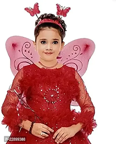 Parth Needs Kids Girls Pari Partrywear Dress Red Color (2-3 Years)-thumb3