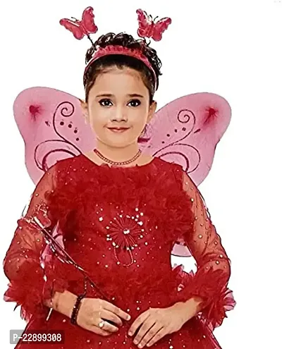 Stylish Red Net Party Wear Dress For Girl-thumb4