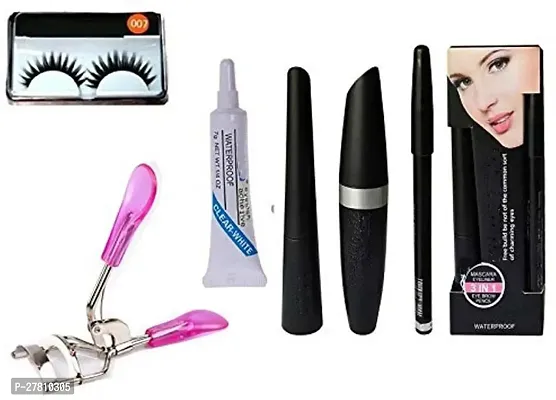 Beauzy 3In1 Volumising Mascara, Eye Glue, Curler And A Lash Eye Makeup Essential Kit