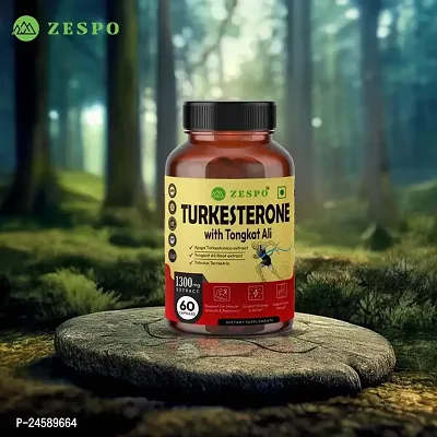 Zespo Turkesterone Supplement - Enhanced with Tongkat Ali  Tribulus Terrestris for Muscle Growth, Strength  Vitality Support - Natural Energy  Testosterone Booster