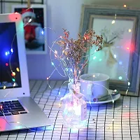 Cloud Search Light Copper Wire String Fairy Lights LED Lights 3AA Battery Powered (2M (20 LED Multicolor 2 Unit))-thumb3