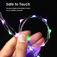 Cloud Search Light Copper Wire String Fairy Lights LED Lights 3AA Battery Powered (2M (20 LED Multicolor 1 Unit))-thumb4