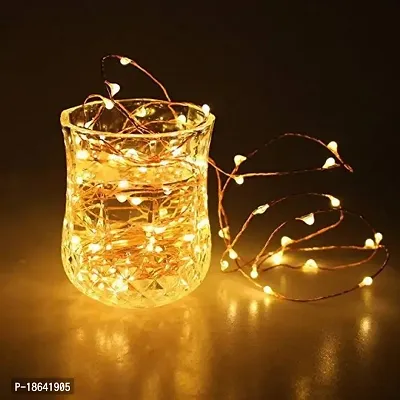 Cloud Search Light Copper Wire String Fairy Lights LED Lights 3AA Battery Powered (10 Meter 100 LED(Pack of 2))-thumb2