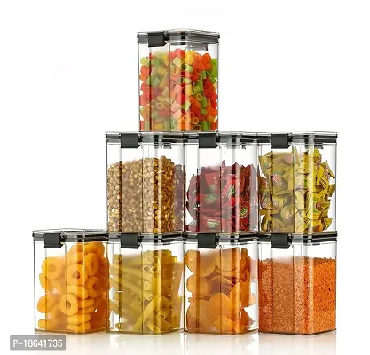 Cloud Search Air Tight Containers For Kitchen Storage Set, For Kitchen Storage Set Pantry Organization And Kitchen Storage, Dishwasher Safe Kichen Matieral (1100, Square, 4, CS-ATC)