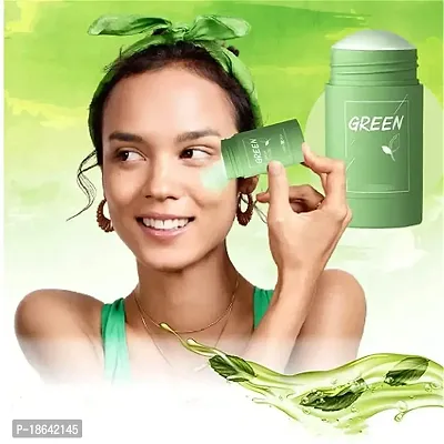 Cloud Search Green Tea Cleansing Mask Stick for Face | For Blackheads Whiteheads Oil Control  Anti-Acne | Green Mask Stick for Men and Women-thumb2