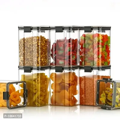 Cloud Search Multipurpose Unbreakable Plastic kitchen containers set organizer Transparent Storage Containers for Kitchen Airtight Masala Spice Box 1100 ML Set of 4 Pcs-thumb5