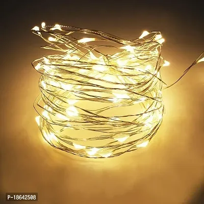 Cloud Search Light Copper Wire String Fairy Lights LED Lights 3AA Battery Powered (10 Meter 100 LED(Pack of 1))-thumb3