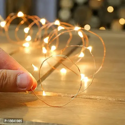 Cloud Search Light Copper Wire String Fairy Lights LED Lights 3AA Battery Powered (10 Meter 100 LED(Pack of 2))-thumb5