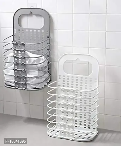 Cloud Search Plastic Multipurpose Hanging Laundry Basket for Washing Machine Kitchen Bathroom baby Kids Dirty Clothes Storage-thumb0