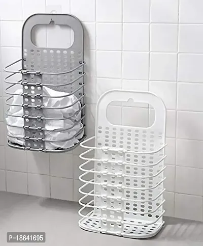 Cloud Search Plastic Multipurpose Hanging Laundry Basket for Washing Machine Kitchen Bathroom baby Kids Dirty Clothes Storage-thumb0