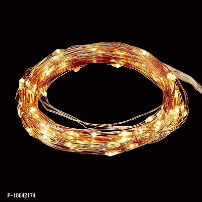 Cloud Search 5 Metre Copper String Light for Decoration, Battery Powered, Warm White-thumb4