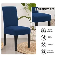 Cloud Search Polyester Dinning Table Chair Cover Universal Size Stretchable Dining Table Cover Removable Washable Chair Cover Seat Protector Slipcover (Pack of 1, Blue)-thumb2