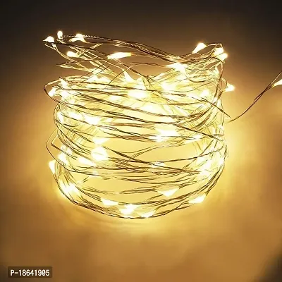 Cloud Search Light Copper Wire String Fairy Lights LED Lights 3AA Battery Powered (10 Meter 100 LED(Pack of 2))-thumb3