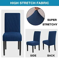 Cloud Search Polyester Dinning Table Chair Cover Universal Size Stretchable Dining Table Cover Removable Washable Chair Cover Seat Protector Slipcover (Pack of 1, Blue)-thumb1