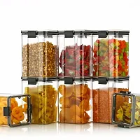 Cloud Search Multipurpose Unbreakable Plastic kitchen containers set organizer Transparent Storage Containers for Kitchen Airtight Masala Spice Box 1100 ML Set of 4 Pcs-thumb1