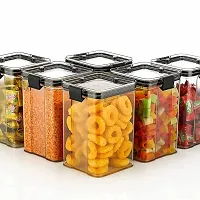 Cloud Search Multipurpose Unbreakable Plastic kitchen containers set organizer Transparent Storage Containers for Kitchen Airtight Masala Spice Box 1100 ML Set of 4 Pcs-thumb2