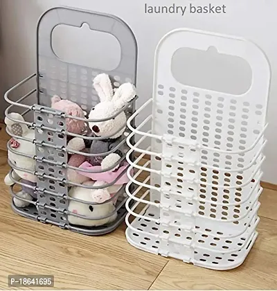 Cloud Search Plastic Multipurpose Hanging Laundry Basket for Washing Machine Kitchen Bathroom baby Kids Dirty Clothes Storage-thumb5