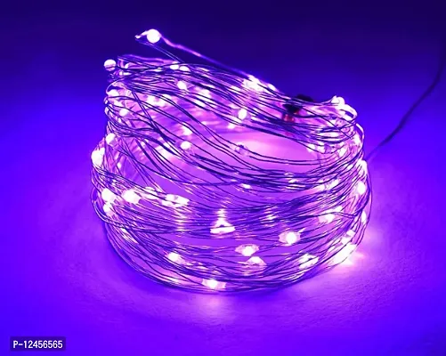 10 Metre Copper String Light for Decoration, 3AA Battery Powered, Purple