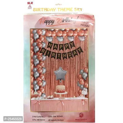 Happy Birthday Banner Decoration Kit - Set of 36Pcs | Birthday Decoration Items | Birthday Balloons for Decoration | Decorative Items for Birthday (MULTICOLOR)-thumb2