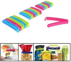 18Pc Plastic Food Snack Bag Pouch Clip Sealer for Keeping Food Fresh for Home, Kitchen, Camping Snack Seal Sealing Bag Clips (Multi-Color) | Food Clips Sealer | Pouch Clip Sealer (Pack of 18)-thumb2