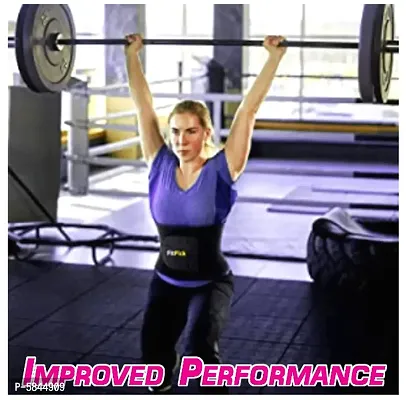 Hot Shaper Sweat Slim Belt Free Size for Man and Women Fat Burning Sauna Waist Trainer - Promotes Healthy Sweat, Weight Loss, Lower Back Posture(Free Size)(Both Man and Women)-thumb0