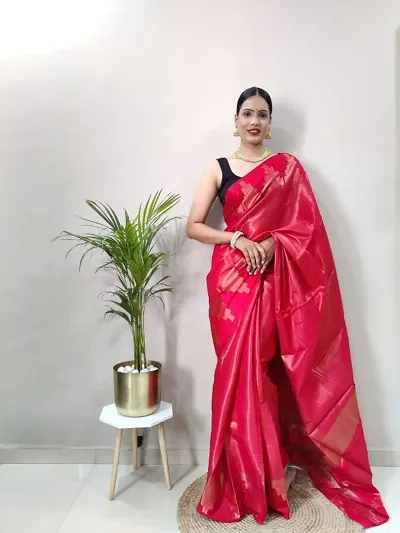 Beautiful Art Silk Saree With Blouse Piece For Women