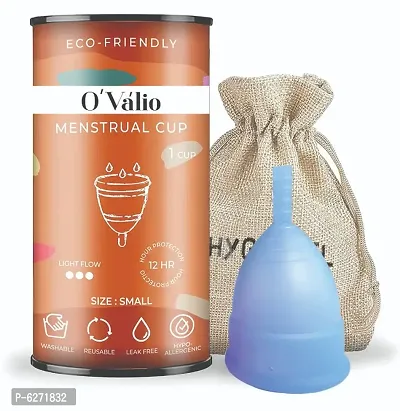 Ovalio Premium Reusable Menstrual Cup(Period Cup) For Womens (Size - Small)-thumb0