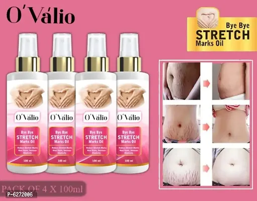 Ovalio Premium Stretch Mark Oil For Men and Women (100ml) Pack Of 4-thumb0