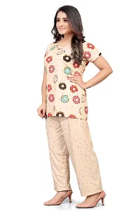 Printed Night Wear Top and Bottom Combo For Women-thumb1