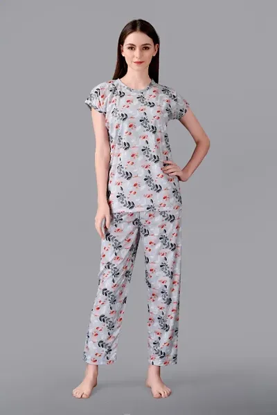 Hosiery Solid Nightwear For Women