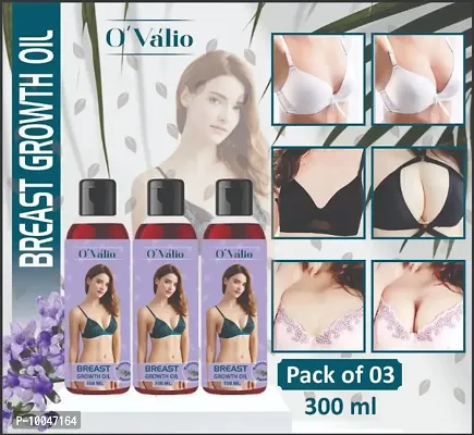 OVALIO BREAST TONER MASSAGE OIL 100% NATURAL HELPS IN GROWTH/FIRMING/INCREASE/TIGHT Women (Pack Of 3) (100 ml)-thumb0