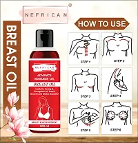 NEFRICAN BREAST TONER MASSAGE OIL 100% NATURAL HELPS IN GROWTH/FIRMING/INCREASE/TIGHT Women (Pack Of 2) (100 ml)-thumb1