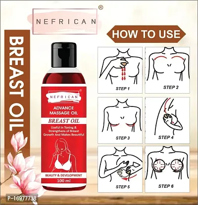 NEFRICAN BREAST TONER MASSAGE OIL 100% NATURAL HELPS IN GROWTH/FIRMING/INCREASE/TIGHT Women (Pack Of 2) (100 ml)-thumb2