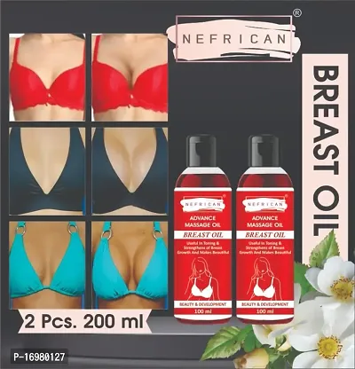 NEFRICAN BREAST TONER MASSAGE OIL 100% NATURAL HELPS IN GROWTH/FIRMING/INCREASE/TIGHT Women (Pack Of 2) (100 ml)-thumb0
