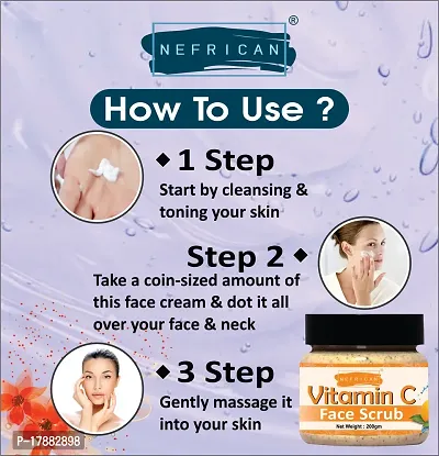Vitamin C Face Scrub un Acne And Pimples Free Skin Scrub (Pack Of 1) (200 GM)-thumb3