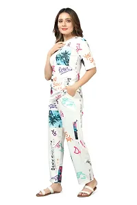 Casual winter Hot Printed Colorful Top  Payjama Night Wear Set (Size :M , L , XL , XXL)-thumb3