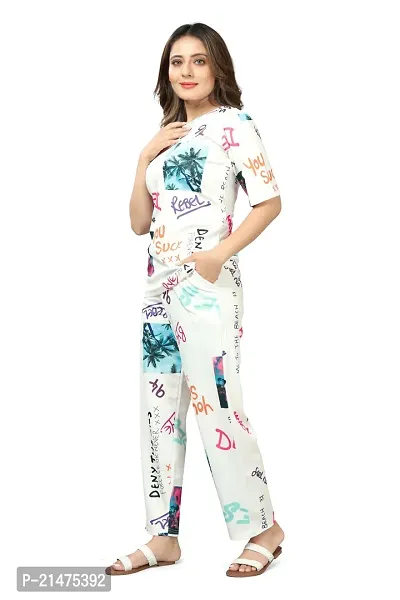 Casual winter Hot Printed Colorful Top  Payjama Night Wear Set (Size :M , L , XL , XXL)-thumb4
